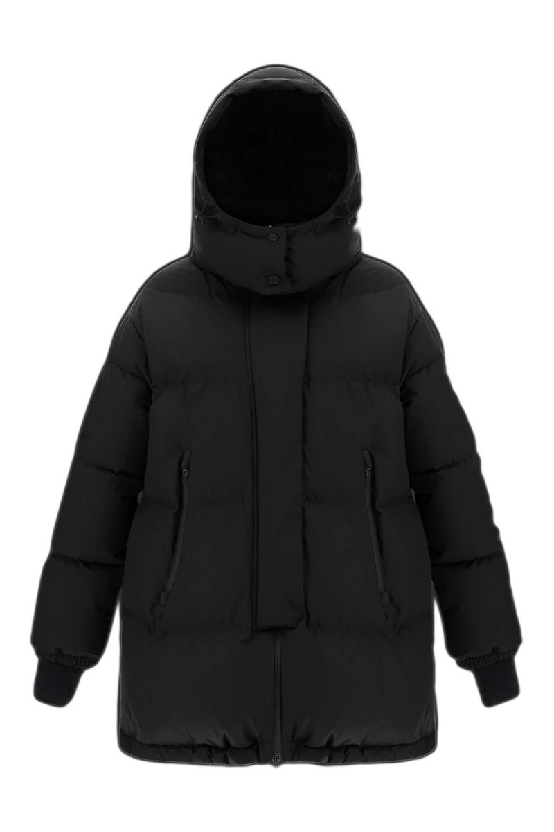 Herno Outer: 100% Polyester; Lining: 100% Nylon; Padding: 80% Down down coat in black