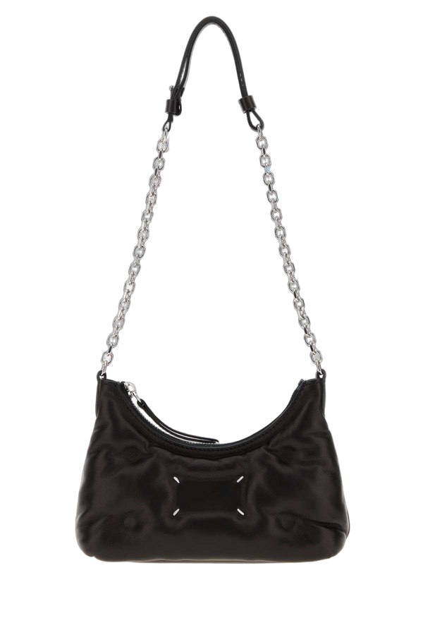 Maison Margiela Slam Exterior: 100% Bovine leather shoulder bag in black