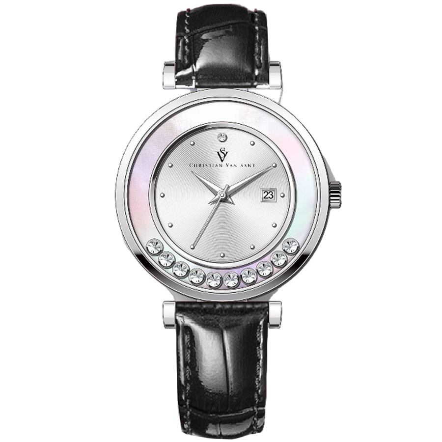 Christian Van Sant Stainless steel case watch in silver