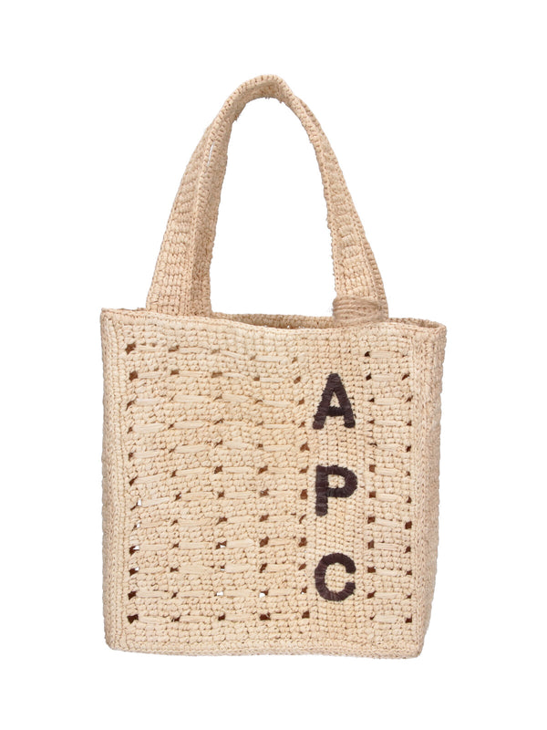 A.P.C. 100% Ramie tote bag in beige