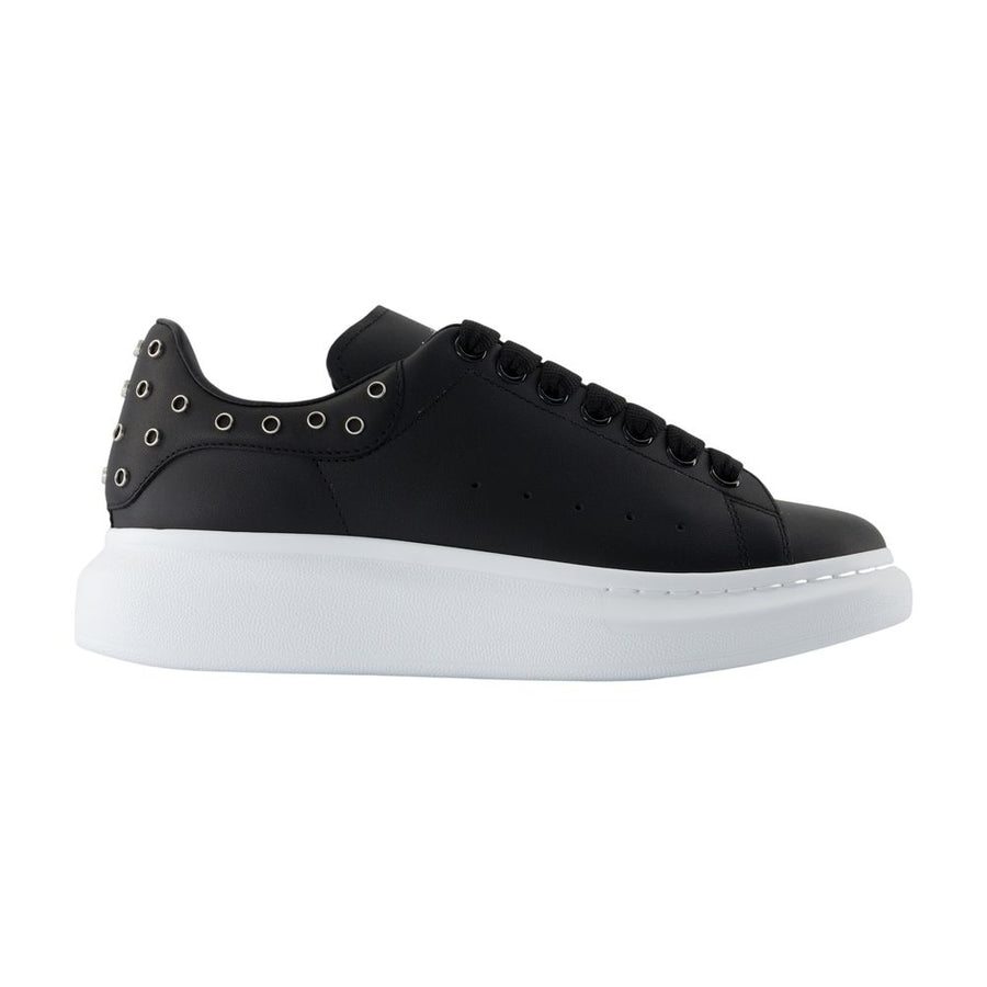 Alexander McQueen Calfskin leather sneaker in black