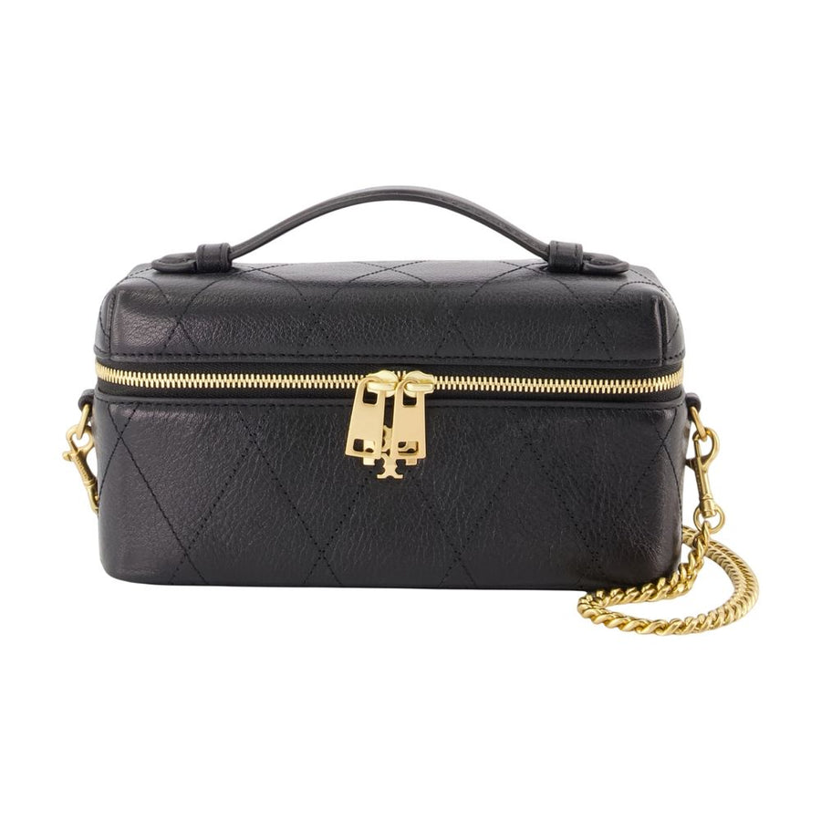 Charlie East West Vanity Case - Tory Burch Leather Black Calfskin Accessories / Vanity-case