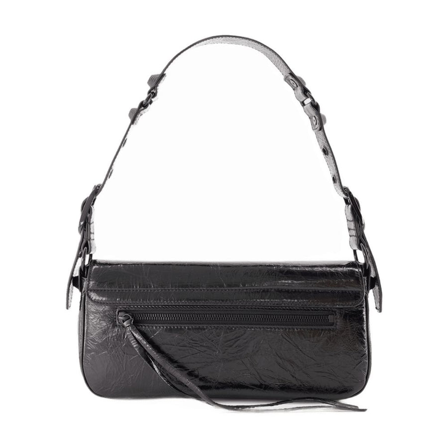 Balenciaga calfskin shoulder bag in black