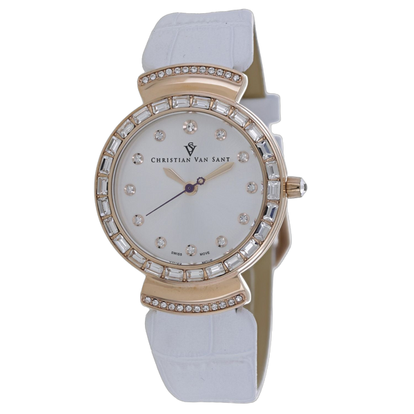 Christian Van Sant Stainless steel case watch in white