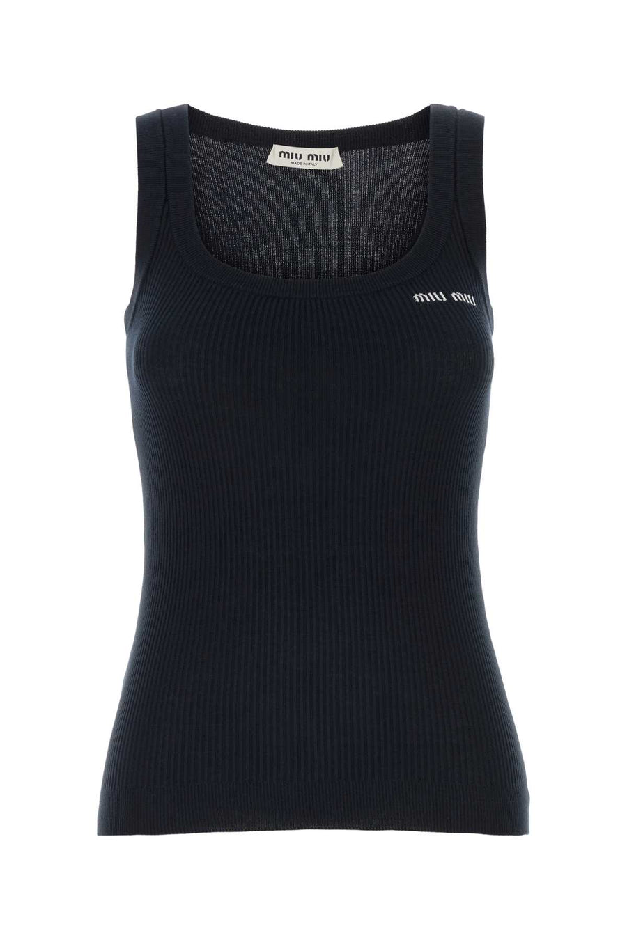 Miu Miu 100% Cotton tank top in navy