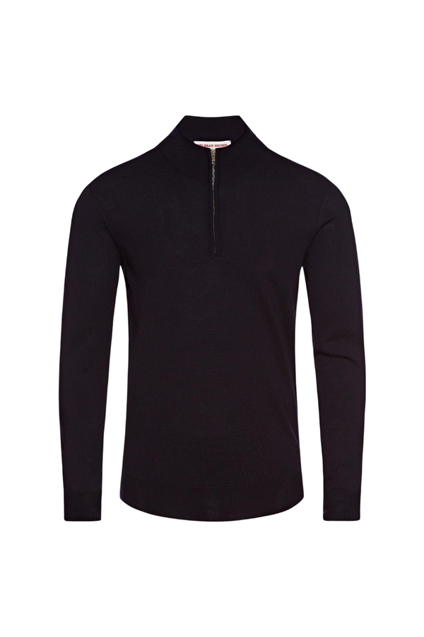 Orlebar Brown 100% Merino Wool sweater in navy