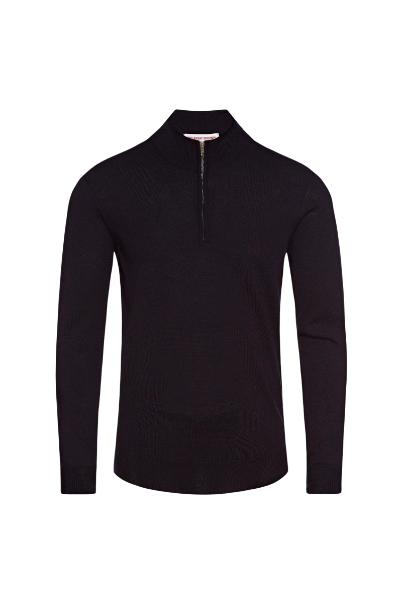 Orlebar Brown 100% Merino Wool sweater in navy