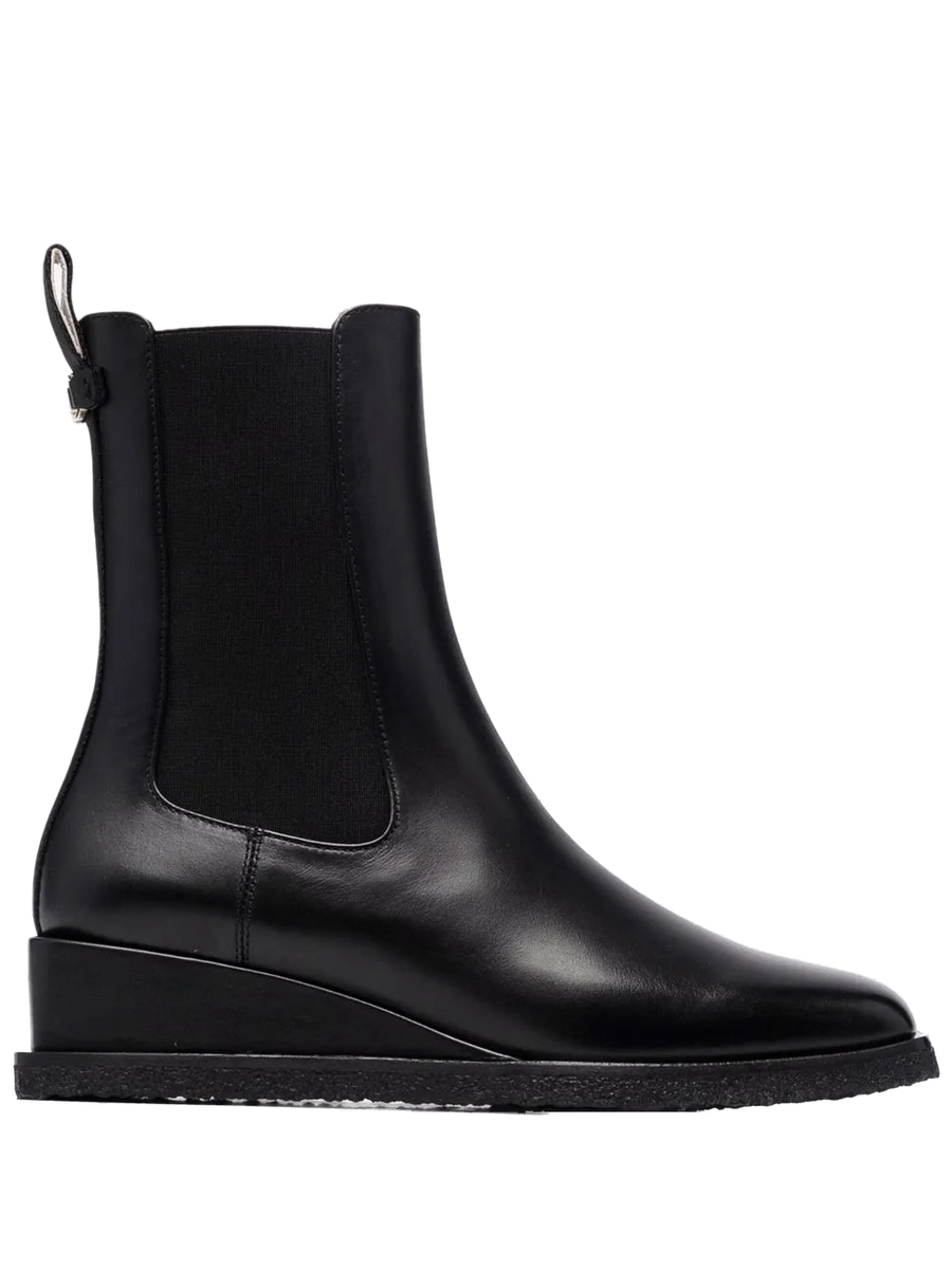 Ferragamo Leather ankle boot in black