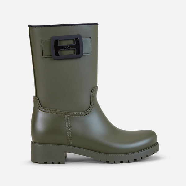 Hogan Leather boots in green