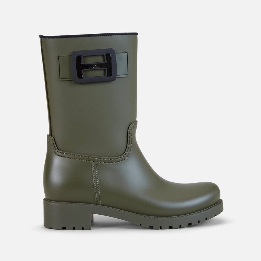 Hogan Leather boots in green