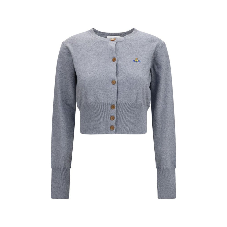 Gray Cotton Cardigan Clothing
