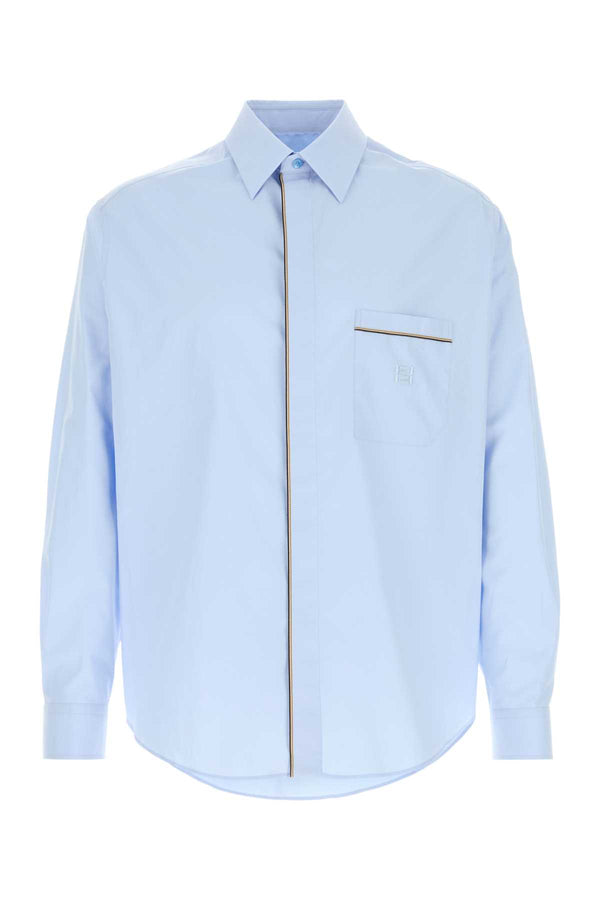 Light Blue Poplin Shirt Sagittarius Exterior: Cotton Camicie