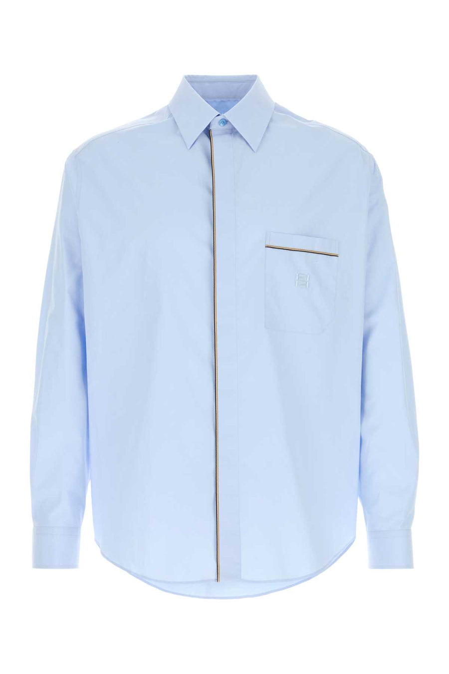 Light Blue Poplin Shirt Sagittarius Exterior: Cotton Camicie