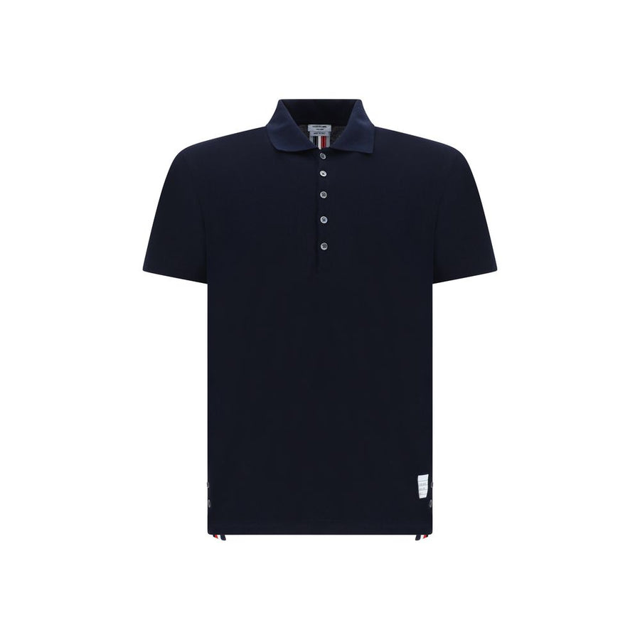 Thom Browne 100% Cotton polo shirt in navy