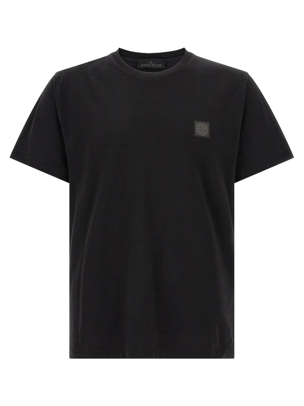 Stone Island 100% cotton t-shirt in black