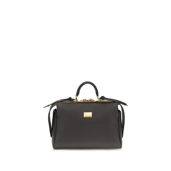 Dolce & Gabbana 100% Calf Leather Bos Taurus top handle bag in black