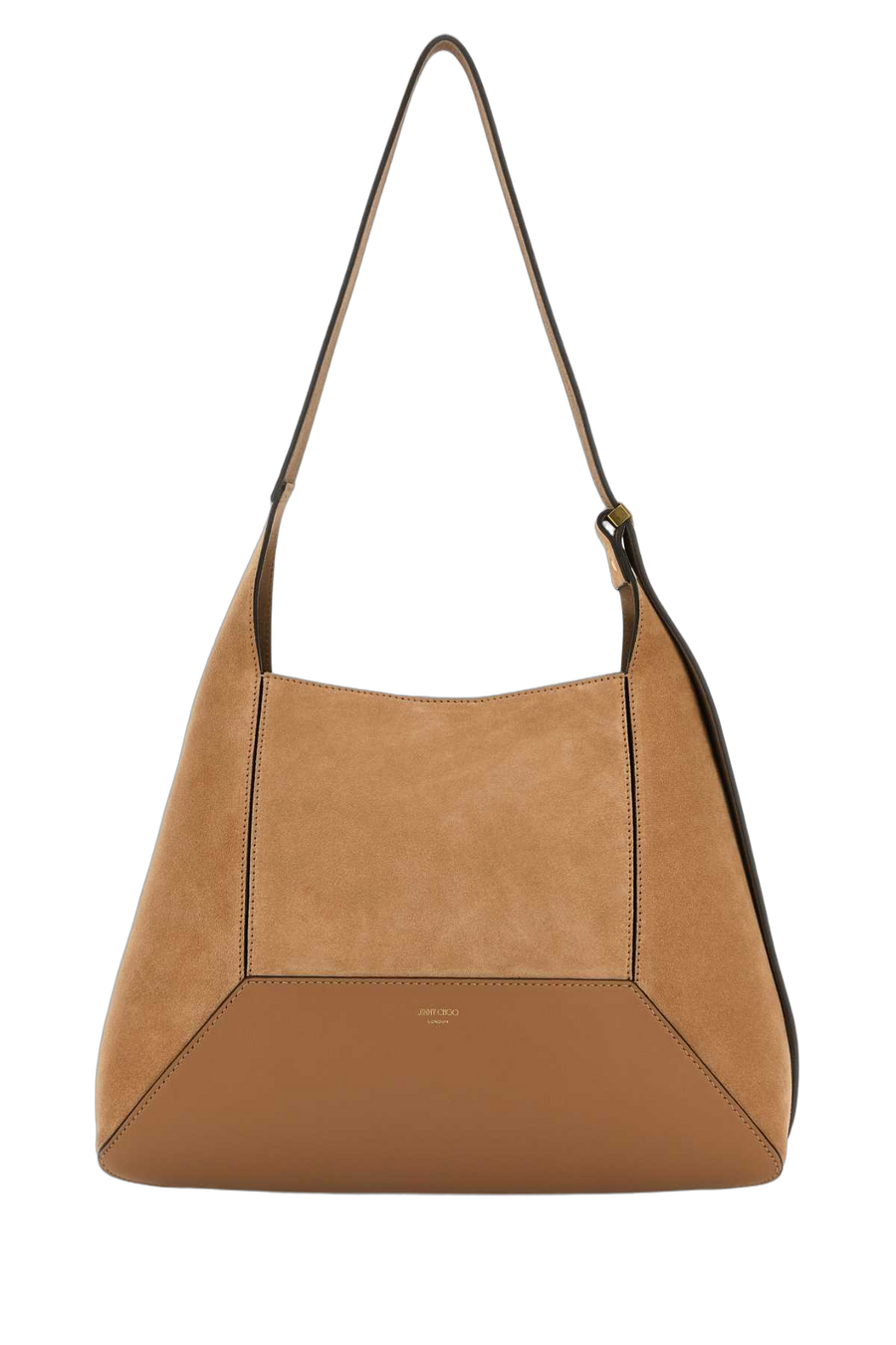 Jimmy Choo Toffeegold Exterior: 100% Suede shoulder bag in camel