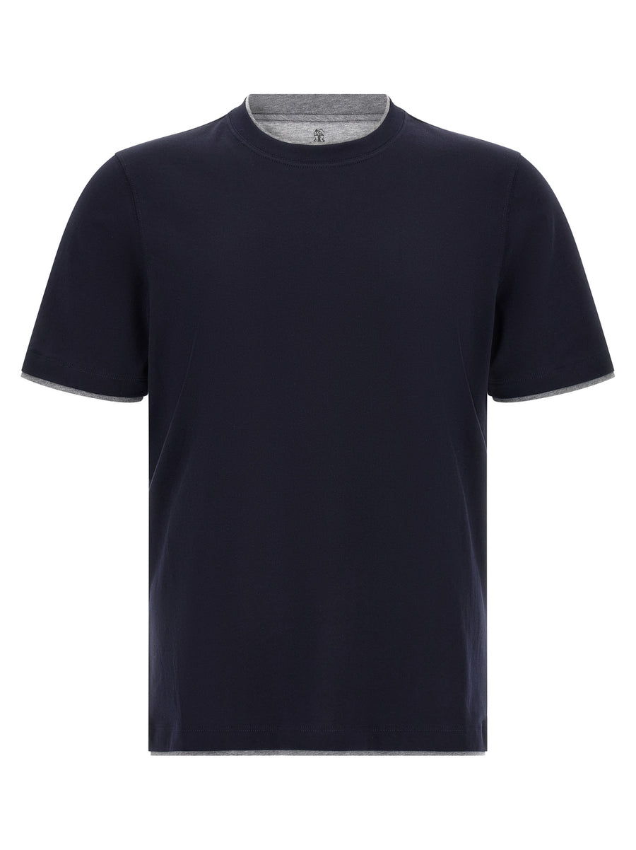 Brunello Cucinelli 100% Cotton t-shirt in navy