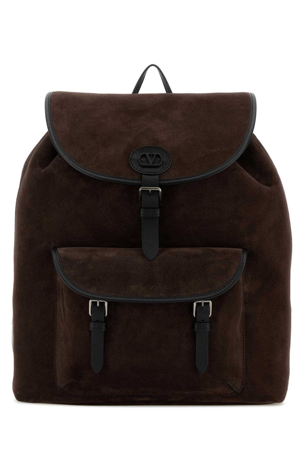 Dark Brown Suede Backpack Testadimoronero Zaini