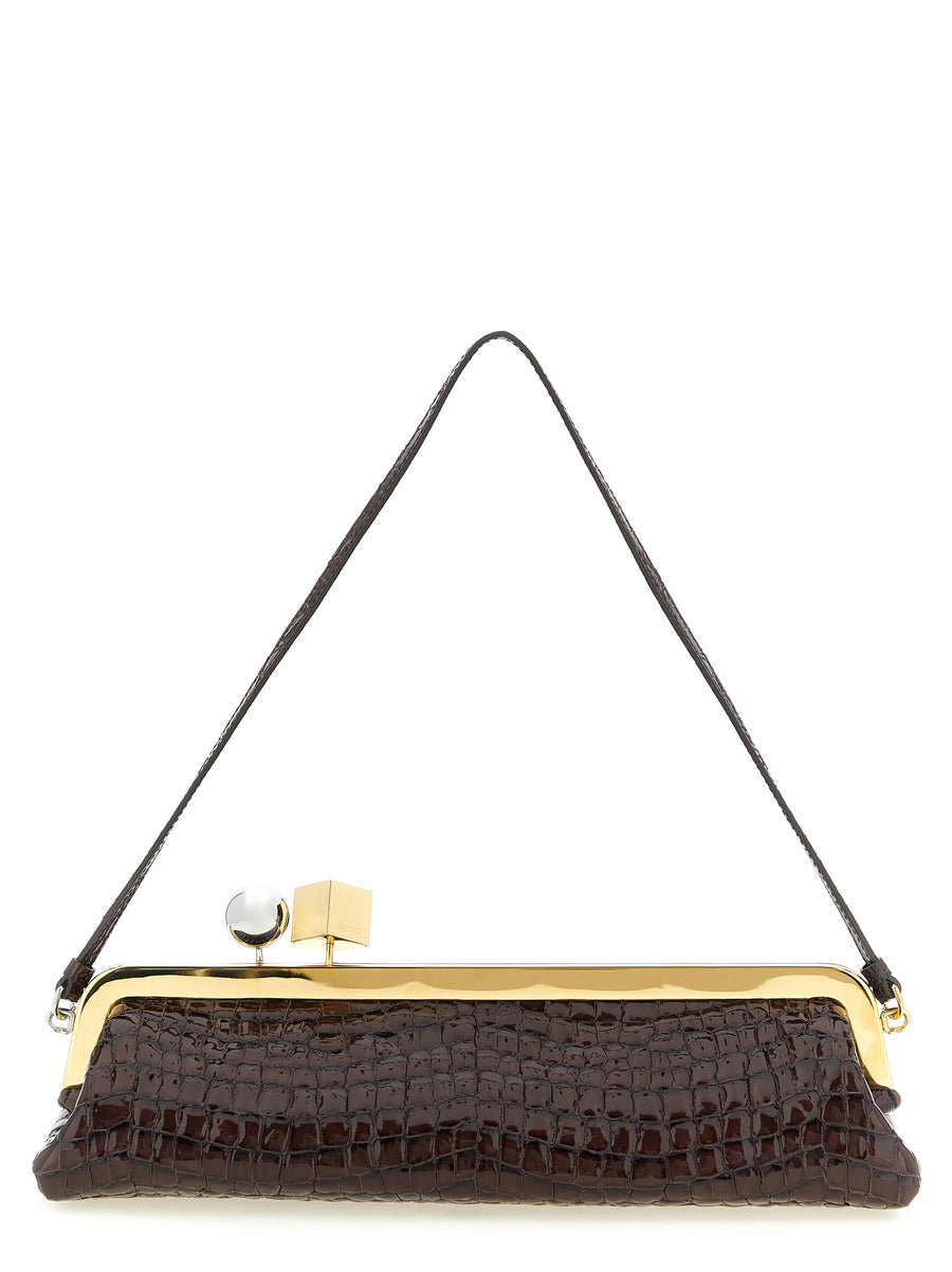 Jacquemus 100% Goat Leather clutch in brown