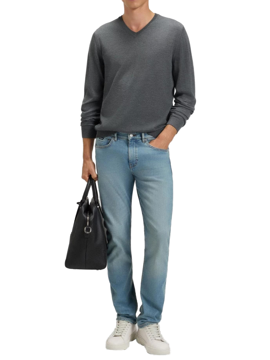 Hugo Boss 100% Virgin Wool sweater in gray