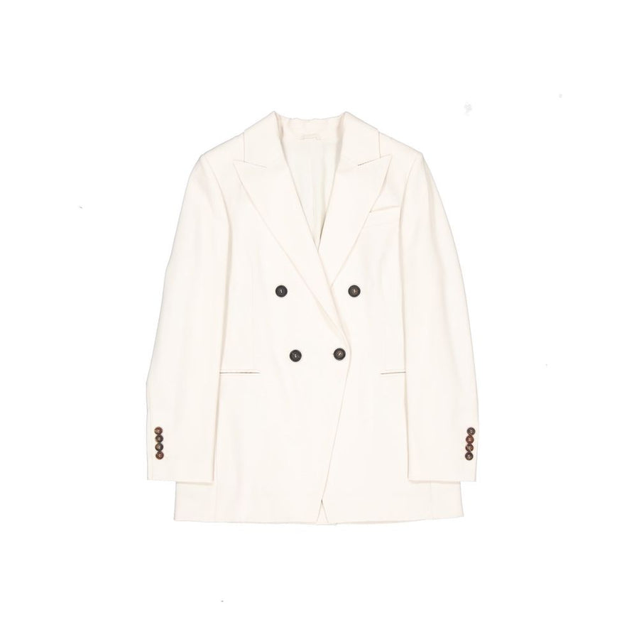 Brunello Cucinelli 46% Virgin Wool blazer in white