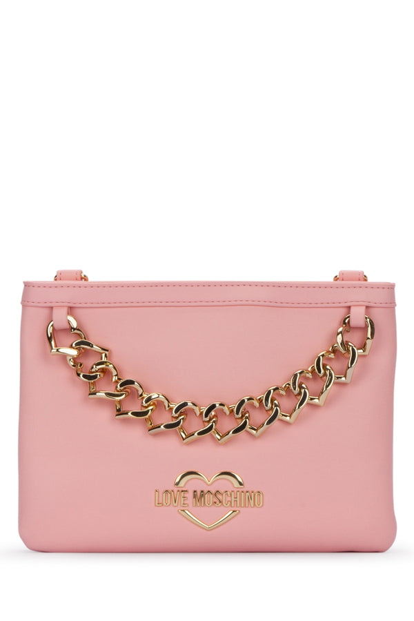 Love Moschino 100% Leather shoulder bag in pink