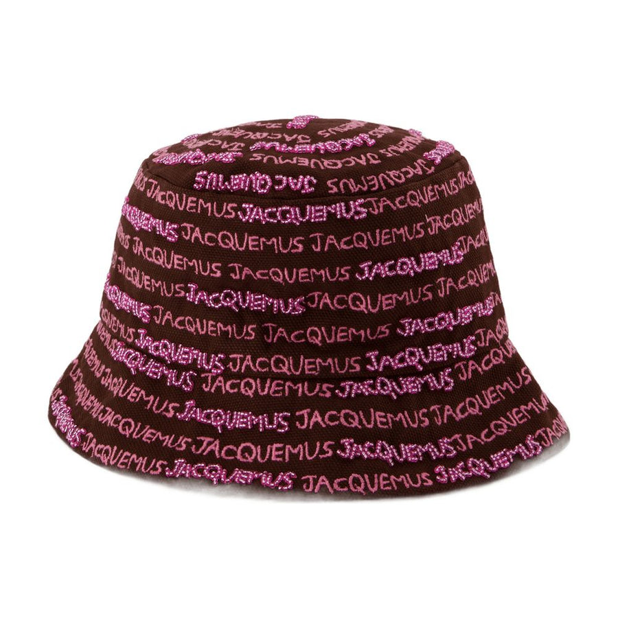 Jacquemus 23E235AC451-5035 Cotton canvas bucket hat in brown