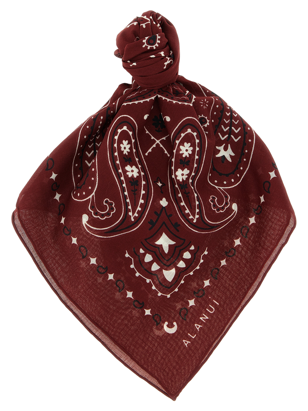 Alanui 100% cotton scarf in red