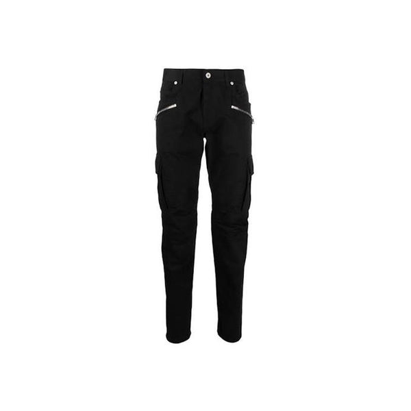Balmain 96% Cotton cargo pants in black