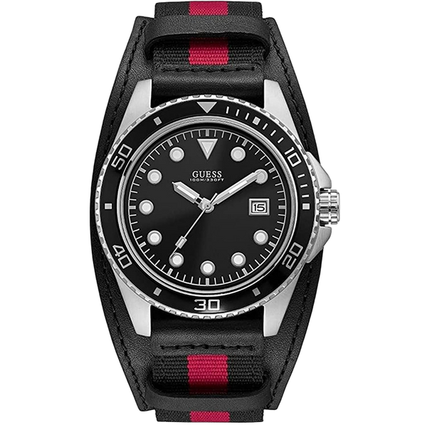 Guess Stainless steel case watch in black