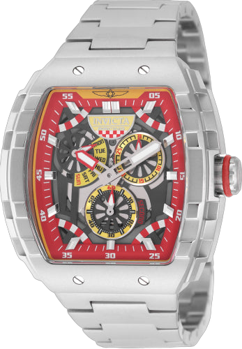 Invicta Stainless steel case watch in red
