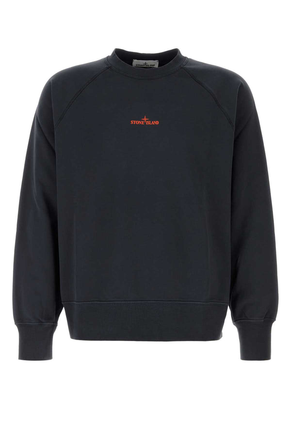 Navy Blue Cotton Sweatshirt Exterior: Felpe