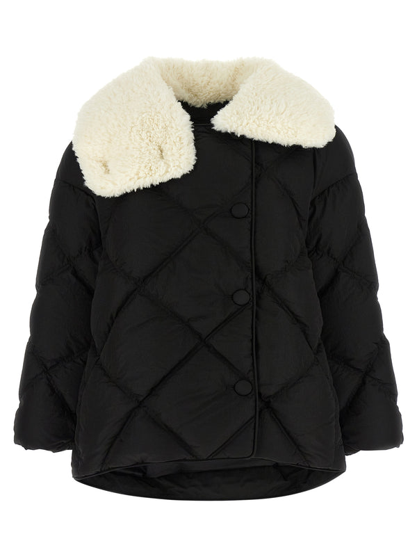 Black Nylon Full-Length Jacket Clothing