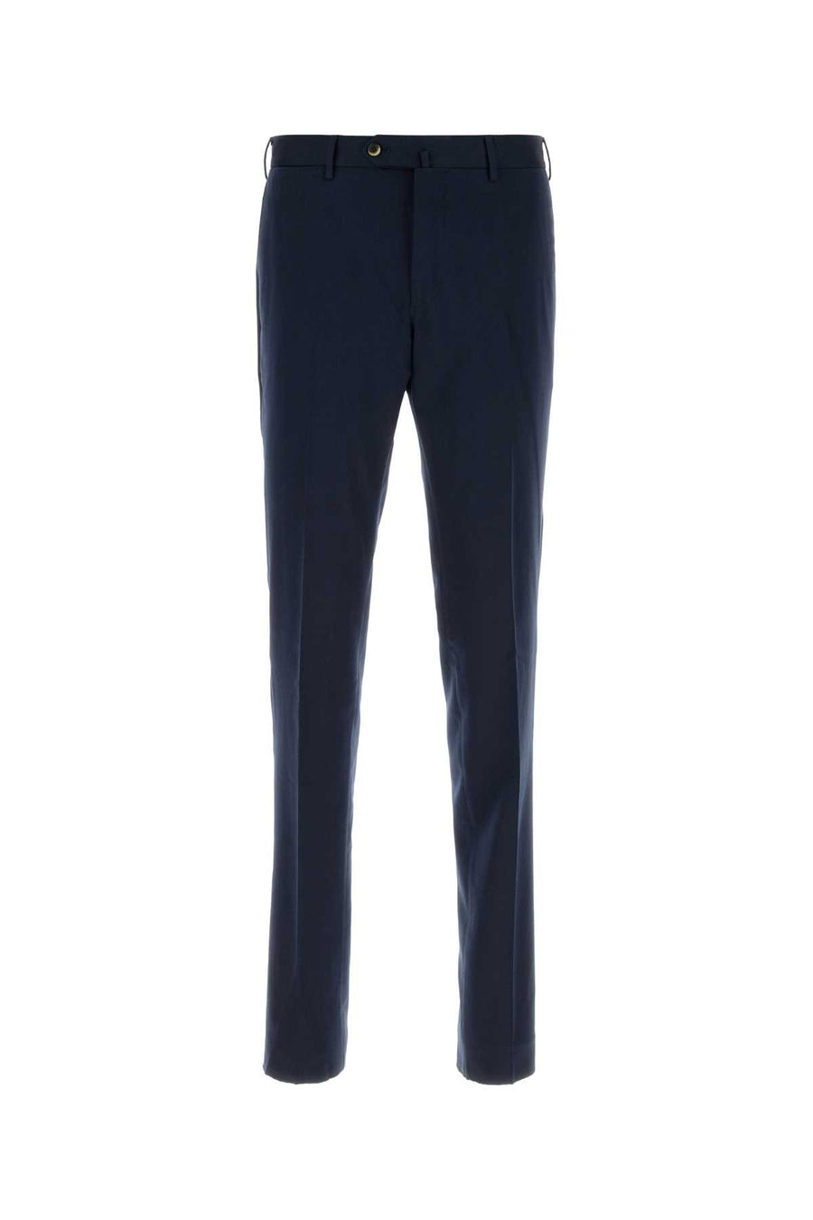 Navy Blue Cotton Blend Pant Exterior: Silk Pantaloni