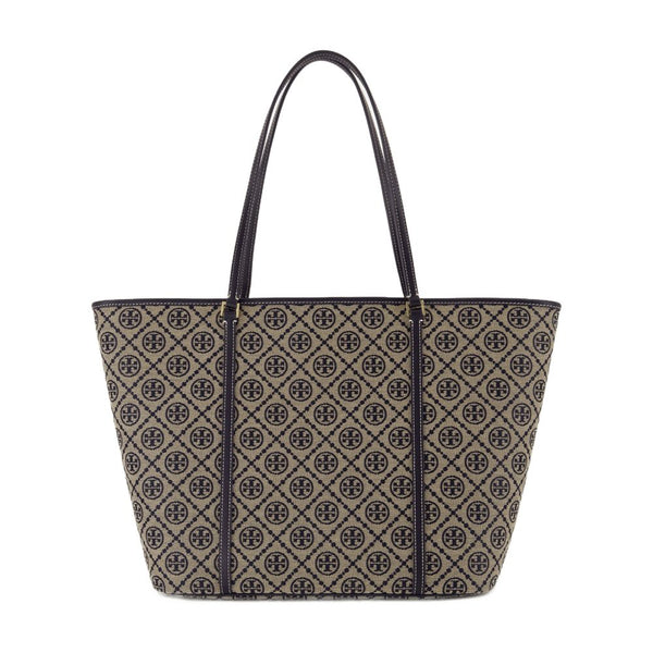 T-Monogram Shopper Bag - Tory Burch Cotton Blue / Totes-shopping-bags