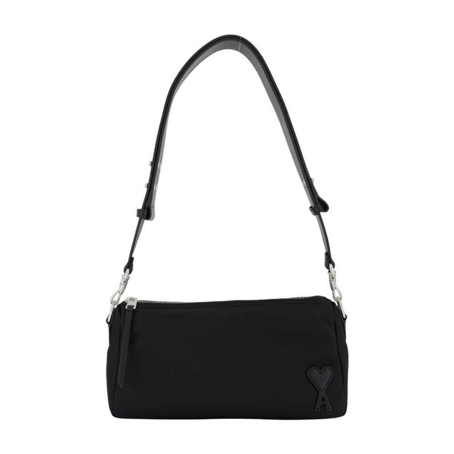 AMI Paris nylon shoulder bag in black
