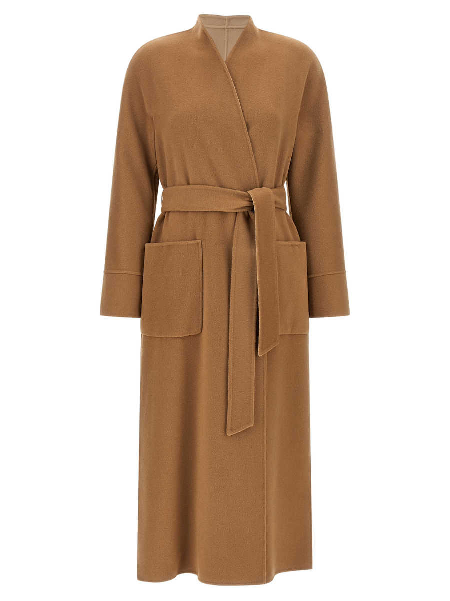 Beige Wool Coat Clothing