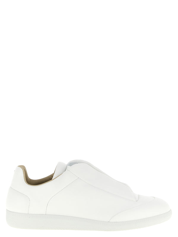White Calfskin Low Top Sneakers