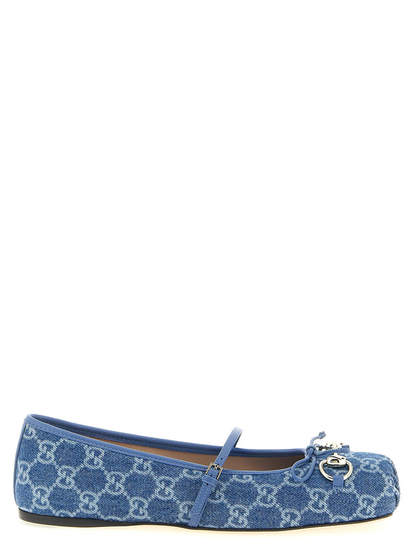 Gucci 100% cotton ballet flat in blue