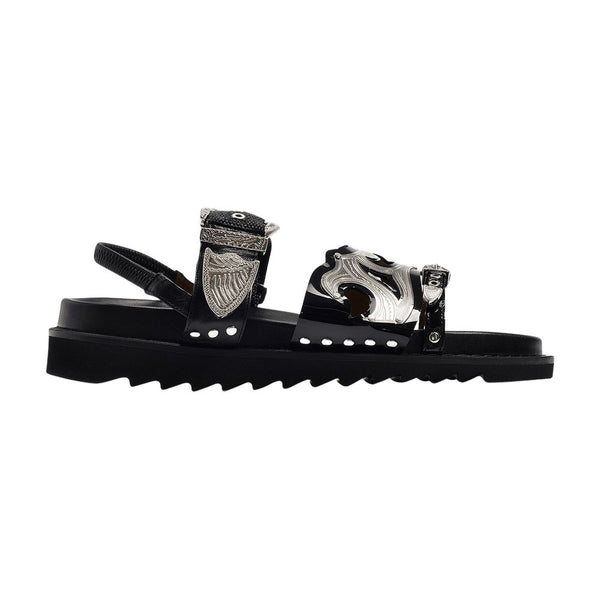 Toga Pulla Leather sandals in black