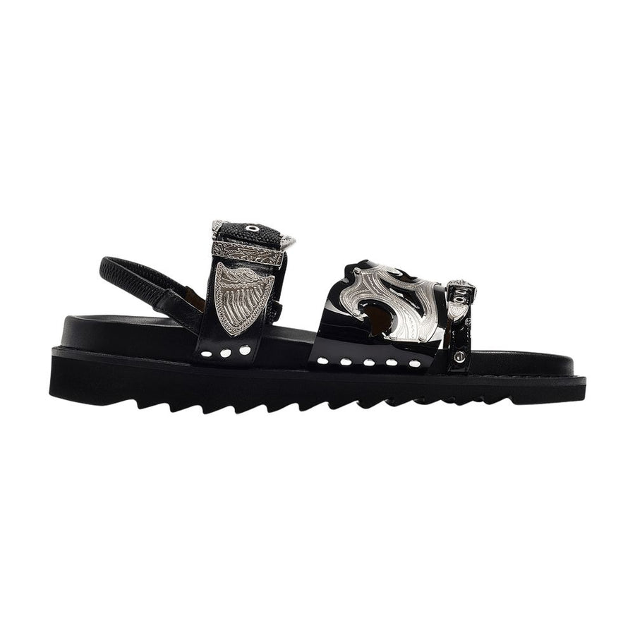 Toga Pulla Leather sandals in black