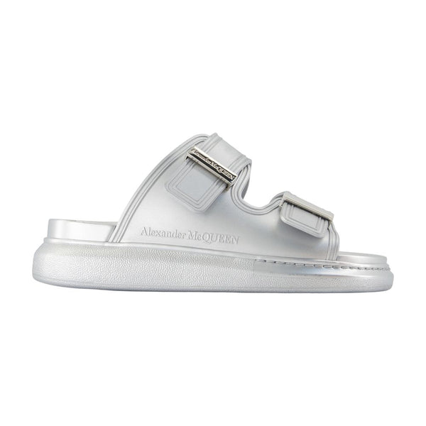 Alexander McQueen rubber sandals in silver