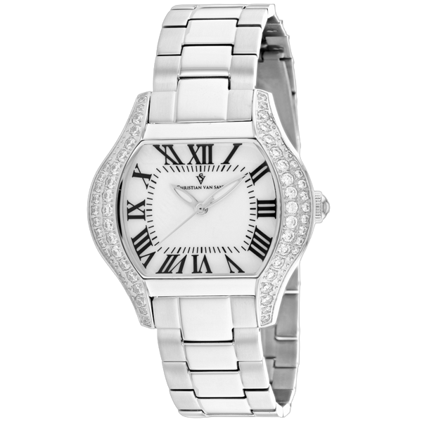 Christian Van Sant Stainless steel case watch in white