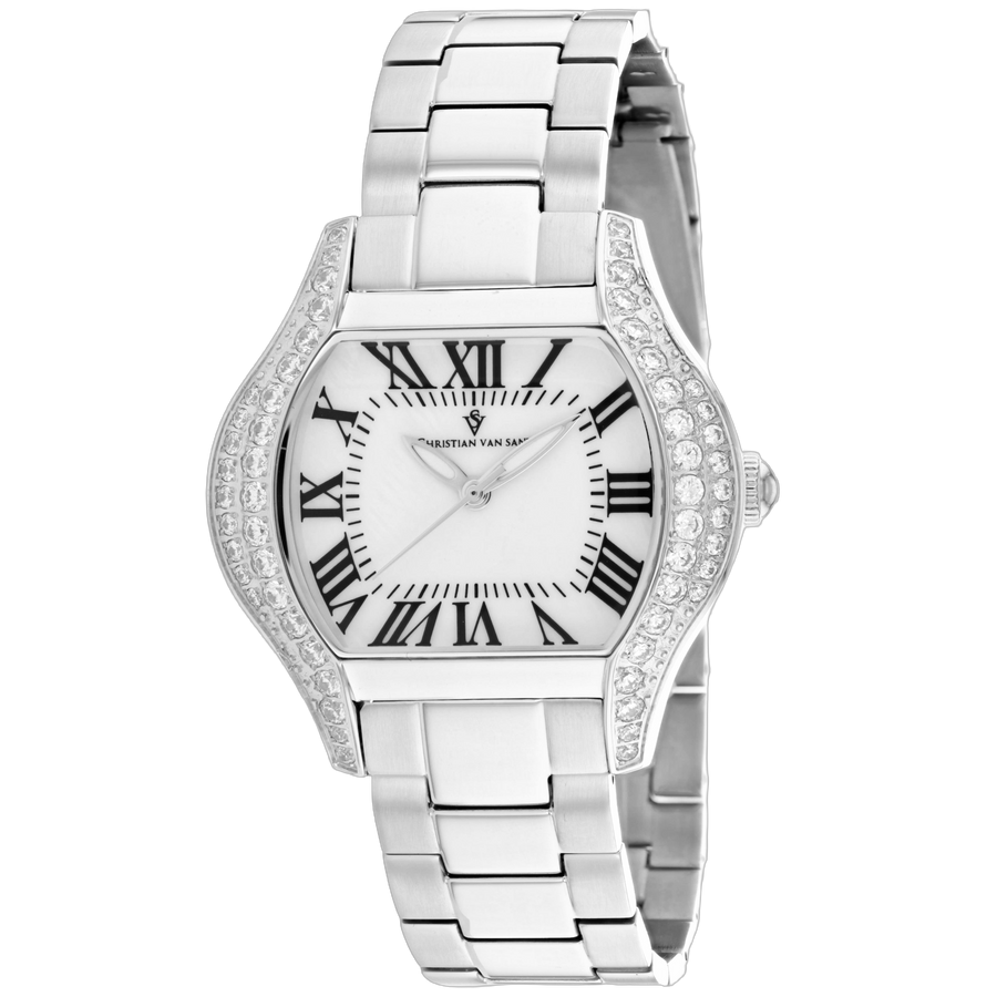 Christian Van Sant Stainless steel case watch in white