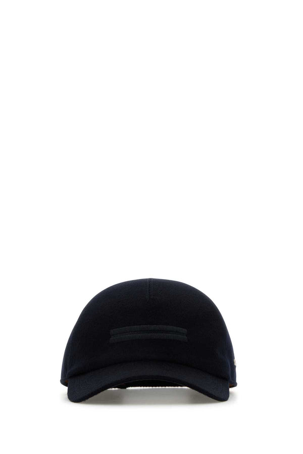 Midnight Blue Cashmere Baseball Cap Bl1 Cappelli