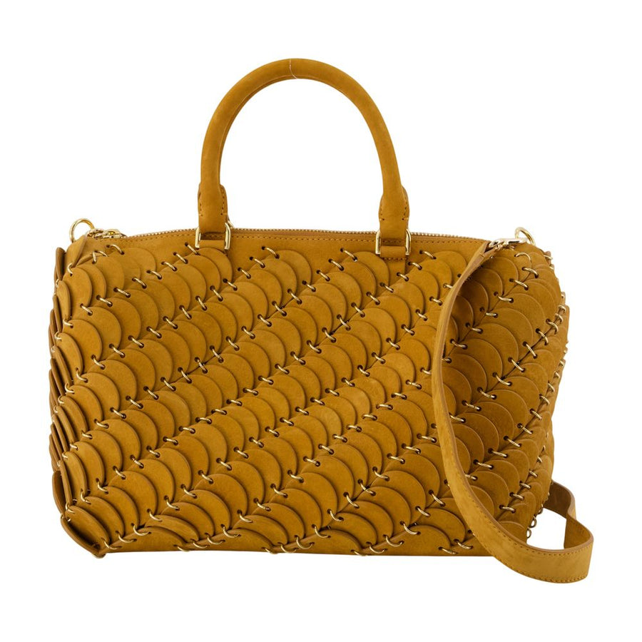 Rabanne Calfskin top handle bag in brown