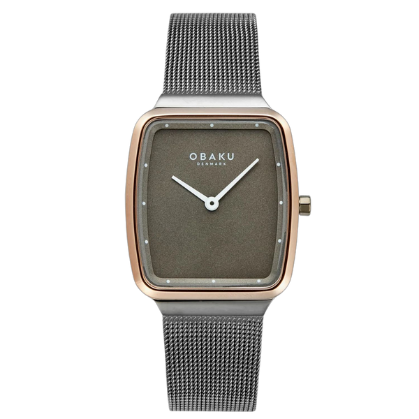 Obaku Stainless steel case watch in gray