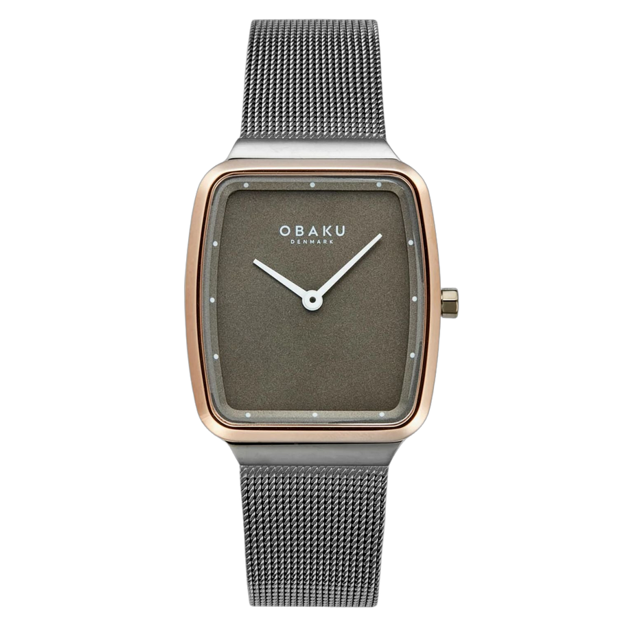 Obaku Stainless steel case watch in gray