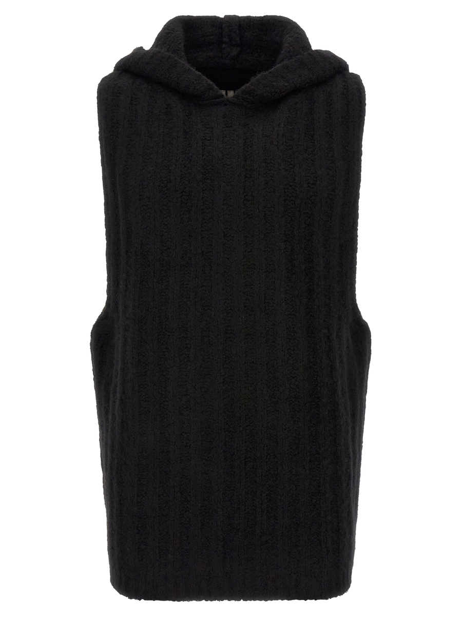 Black Cashmere Sleeveles Sweater Clothing